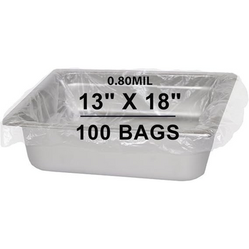 13X18 inches Poly Pan Liners 0.8 Mil Heavy Duty Sixth Pan PTL